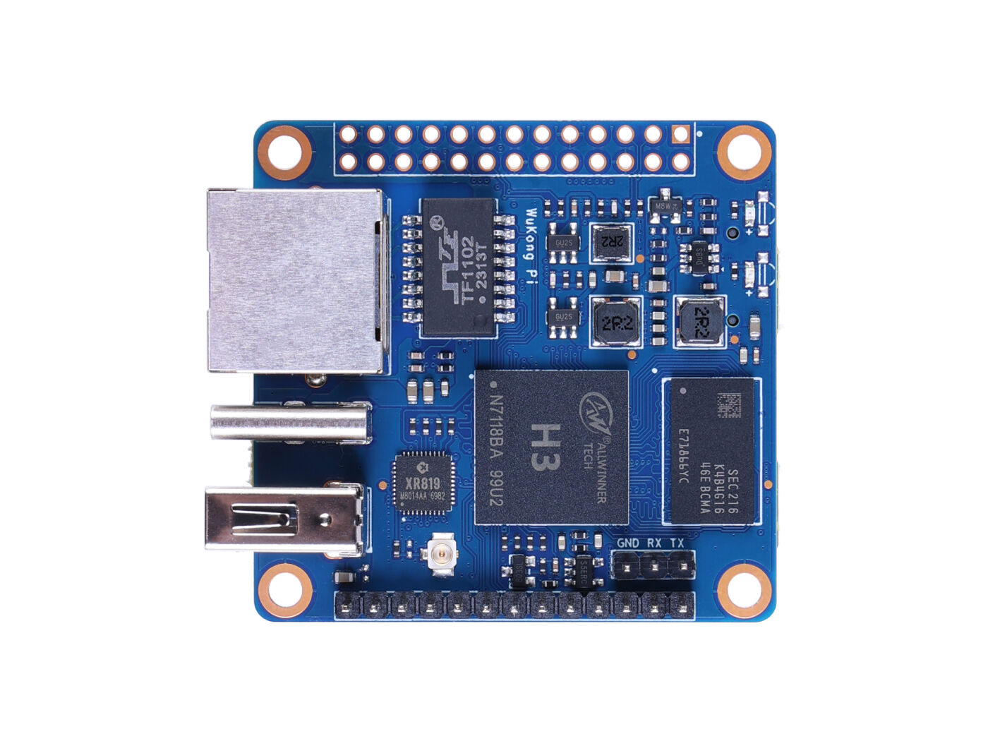 WuKong Board H3 Zero - quad-core Cortex-A7 CPU and Mali400MP2 GPU and USB OTG, WIFI and Ethernet, 26 GPIO pins, Android, Ubuntu supported, compact size - Image 2