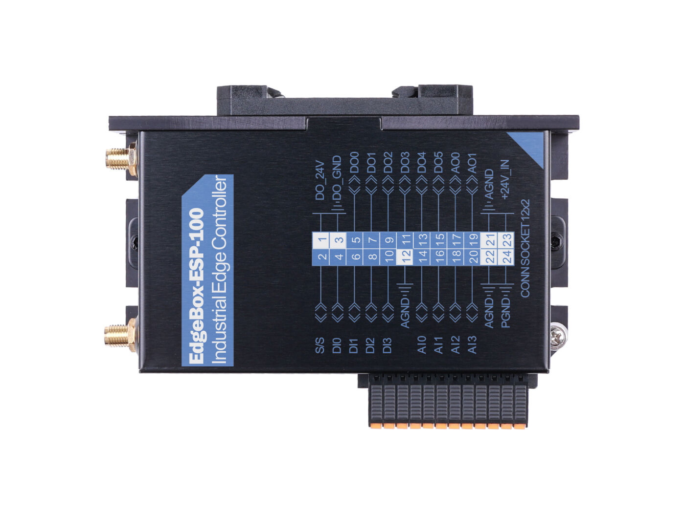 EdgeBox-ESP-100-Industrial Edge Controller, WiFi, BLE, 4G LTE, DIO, AIO, Ethernet, CAN, RS485 - Image 2
