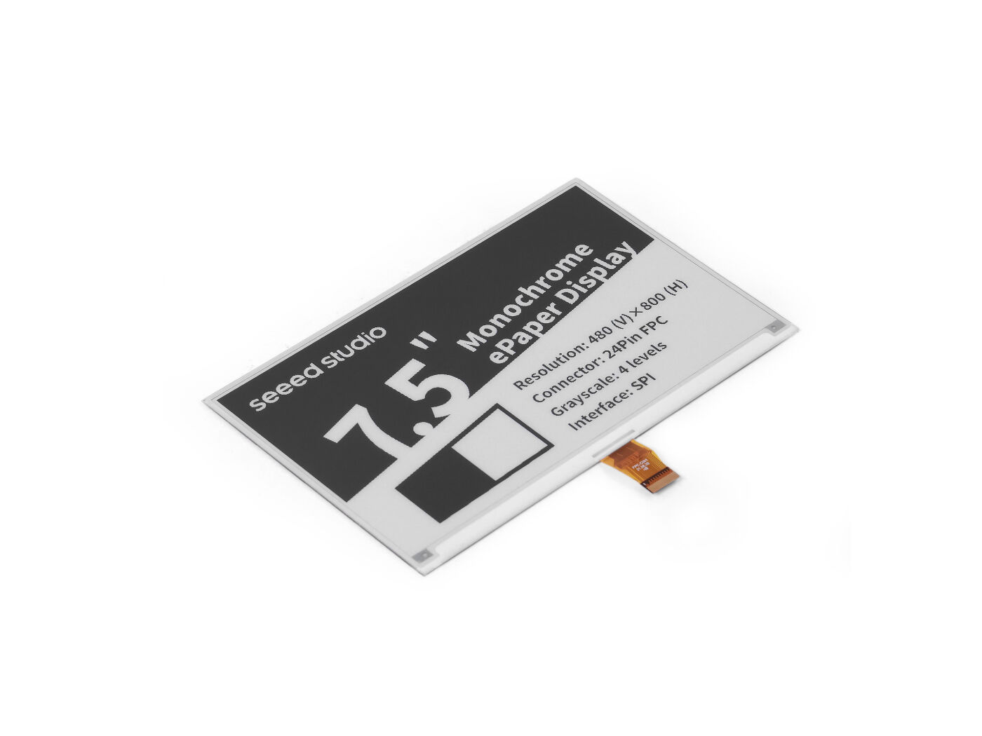 7.5" Monochrome eInk / ePaper Display with 800x480 Pixels, SPI interface, Support XIAO/Arduino - Image 2