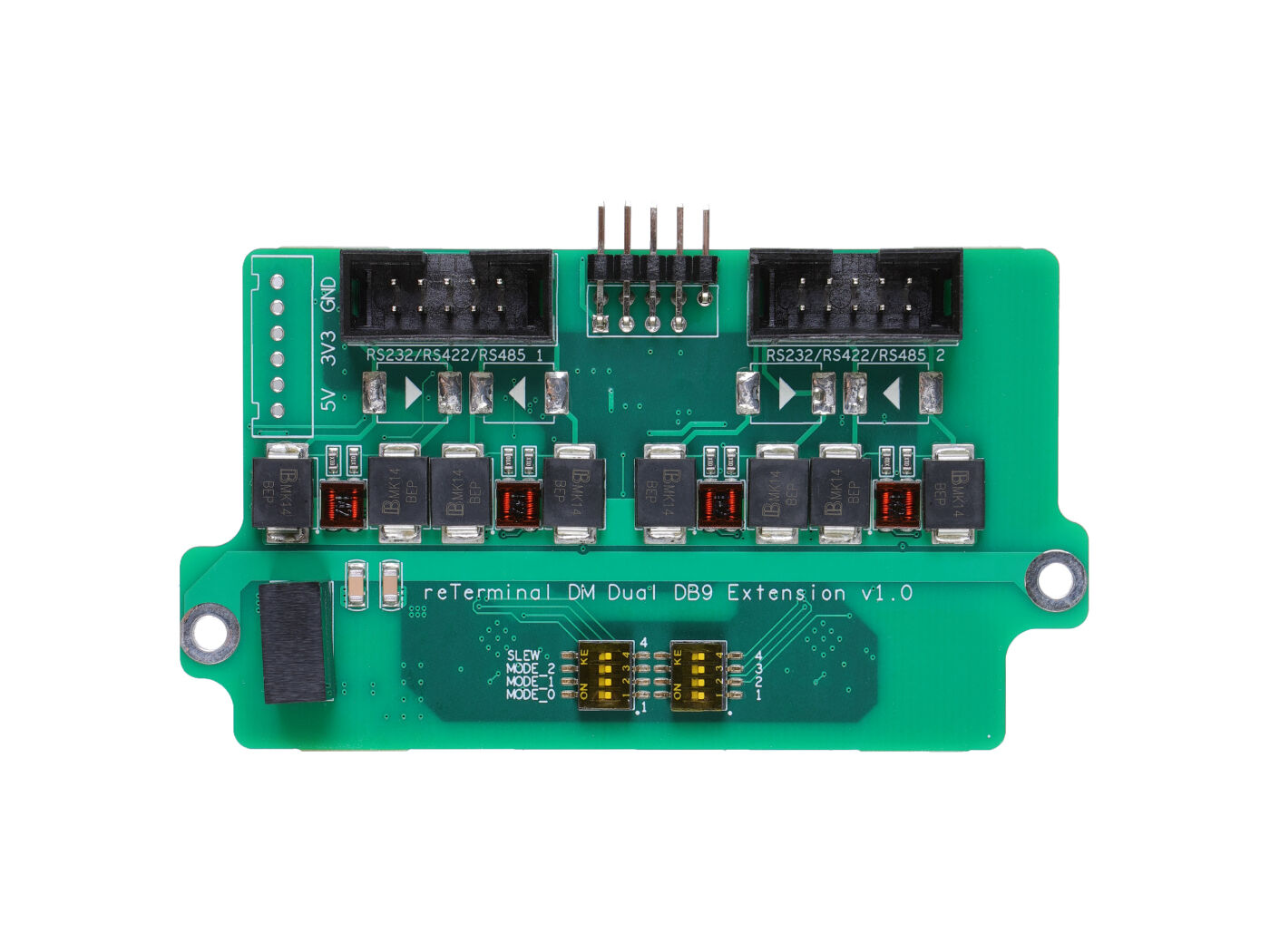 reTerminal DM Dual DB9 extension - dual RS232/422/485 DB9 interface - Image 2