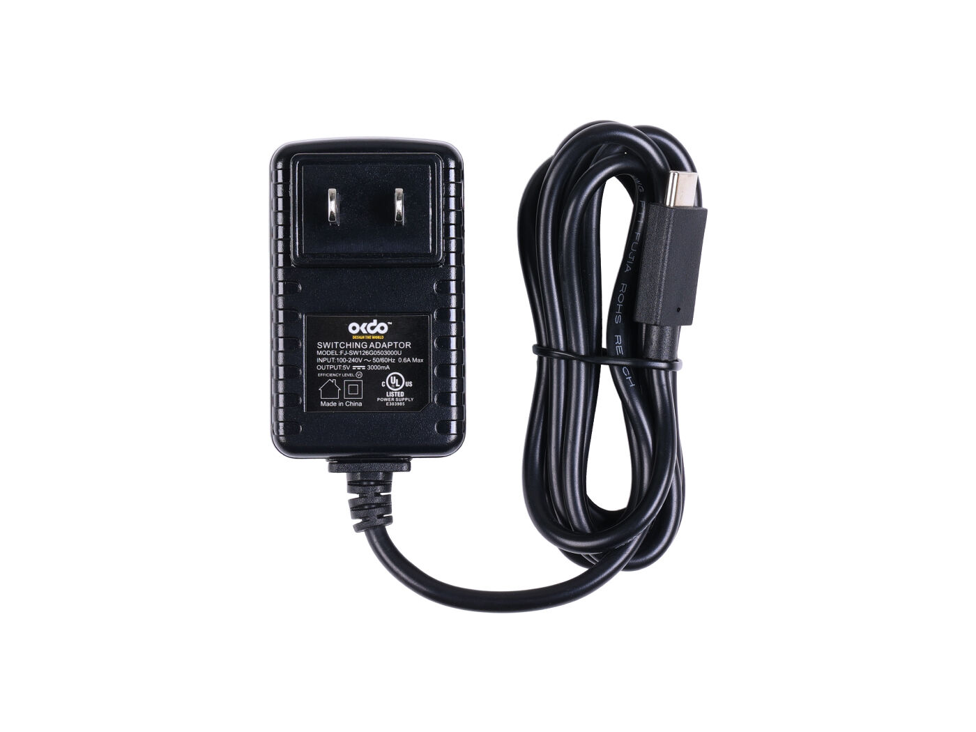 US Plug Power Adapter - Type-C, 5V, 3000mA, 1.5 meter - Image 2