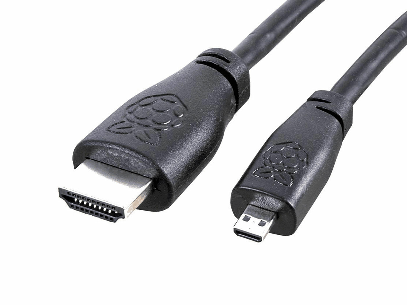Raspberry Pi 4 Official micro HDMI to Standard HDMI Male Cable - 1m Black - Image 2