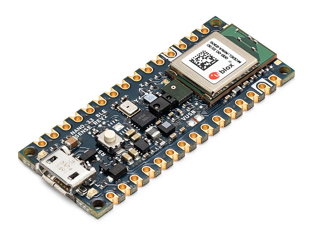 Arduino Nano 33 BLE Sense Rev2 - nRF52840 processor, BLE, AI-enabled, multiple onabord sensors, finger-size, Arduino and Python support - Image 2