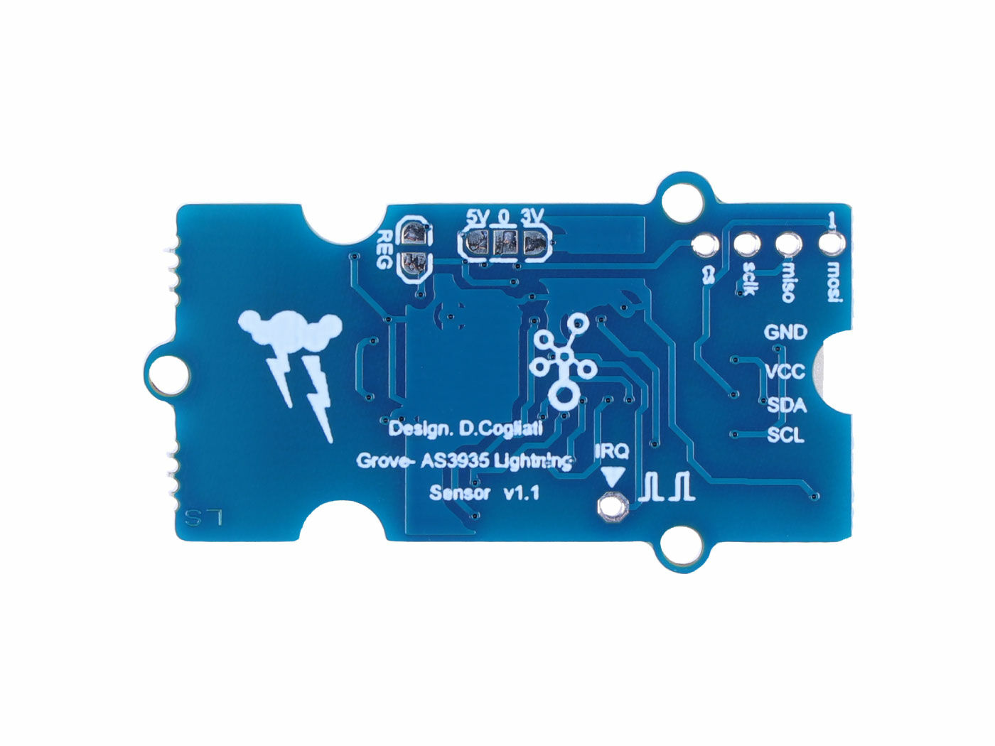 Grove - Lightning Sensor (AS3935) - up to 40km range, programmable parameters, I2C, SPI, support 3.3V and 5.0V power supply - Image 3