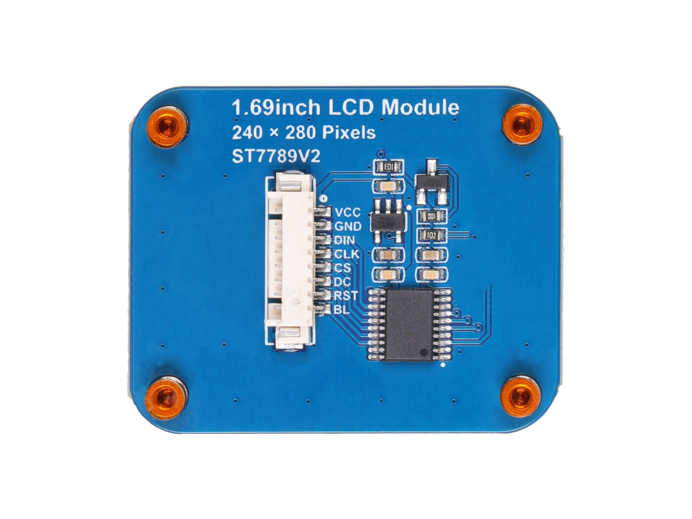 1.69inch LCD Display Module, 240×280 Resolution, SPI Interface, IPS, 262K Colors, support Raspberry Pi, Arduino, STM32 - Image 3