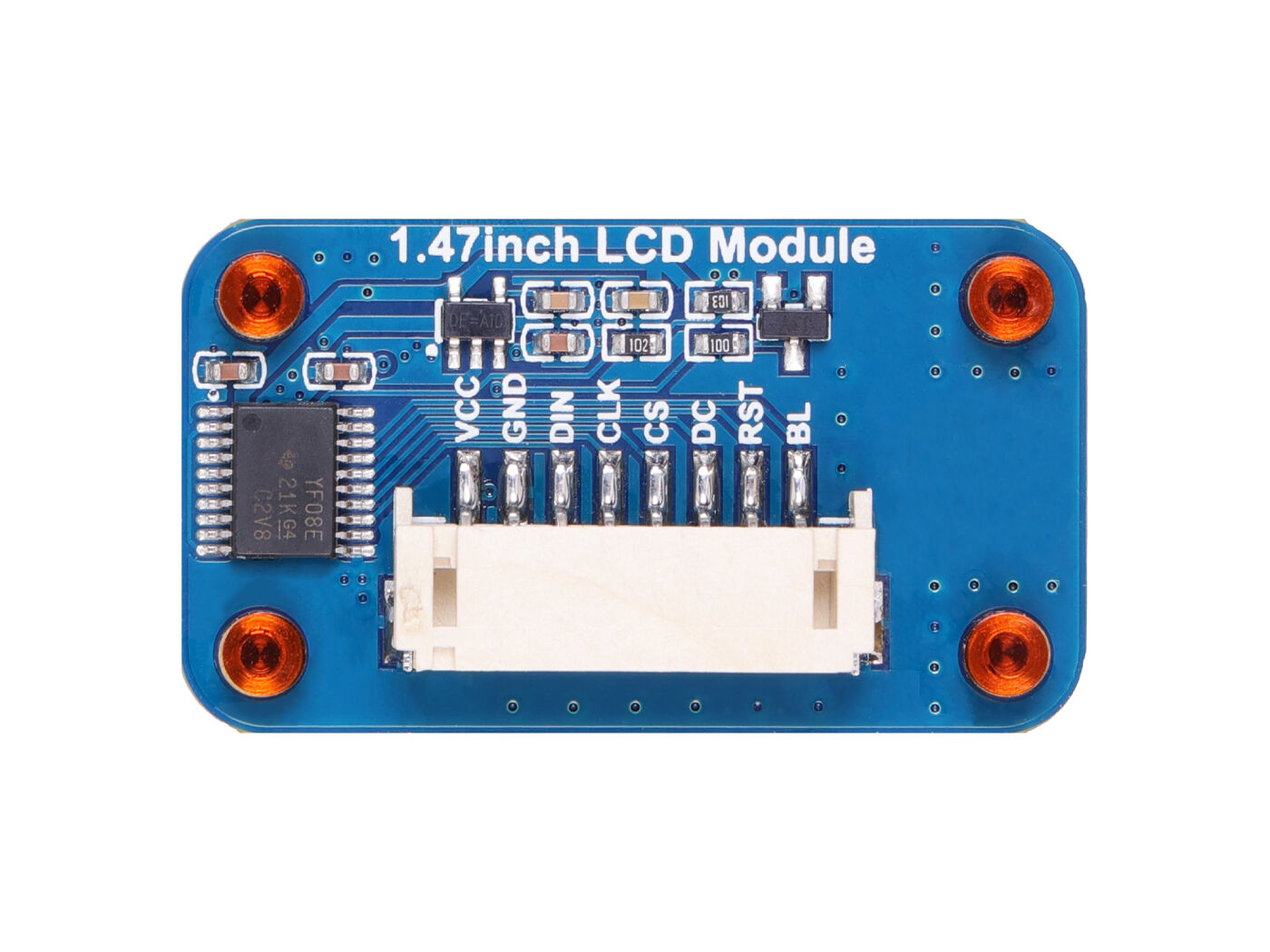 1.47inch LCD Display Module, Rounded Corners, 172x320 Resolution, SPI Interface, support Raspberry Pi, Arduino, STM32 - Image 3