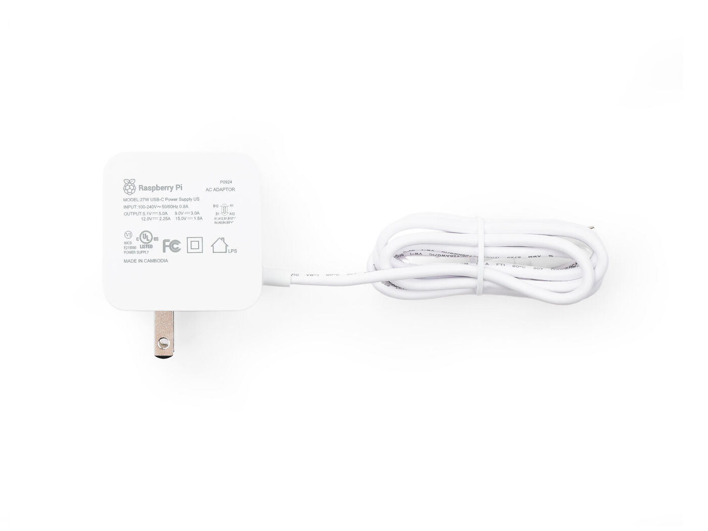 27W USB-C PD Power Supply White - US Version - Image 3