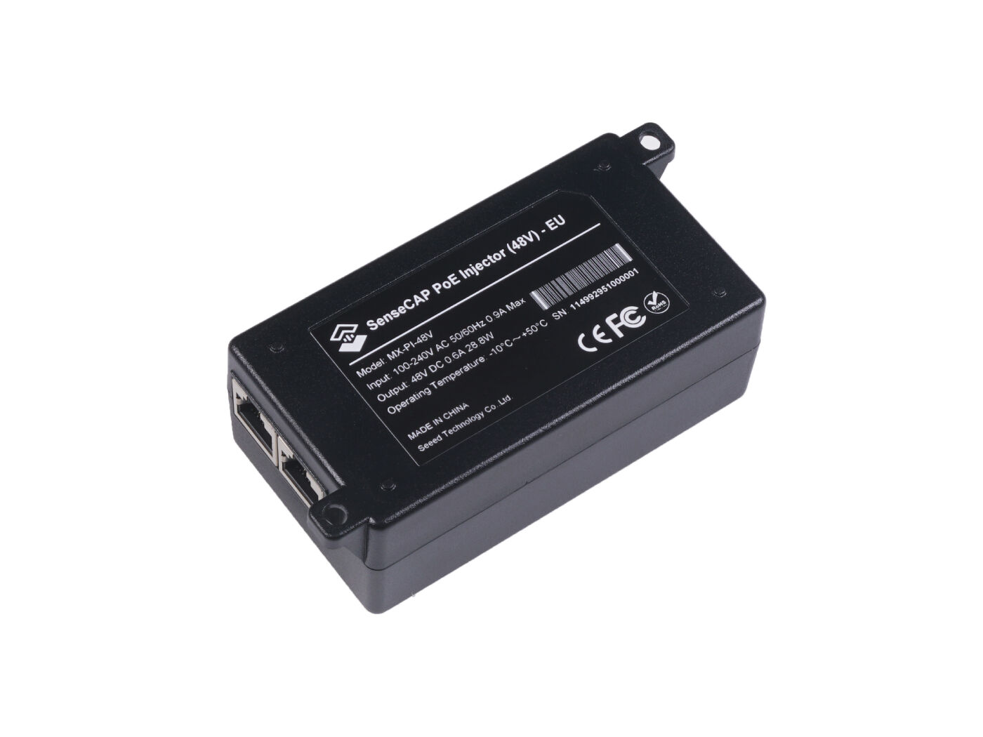 SenseCAP PoE Injector (48V) US, Convert Non-PoE to PoE Adapter - Image 3