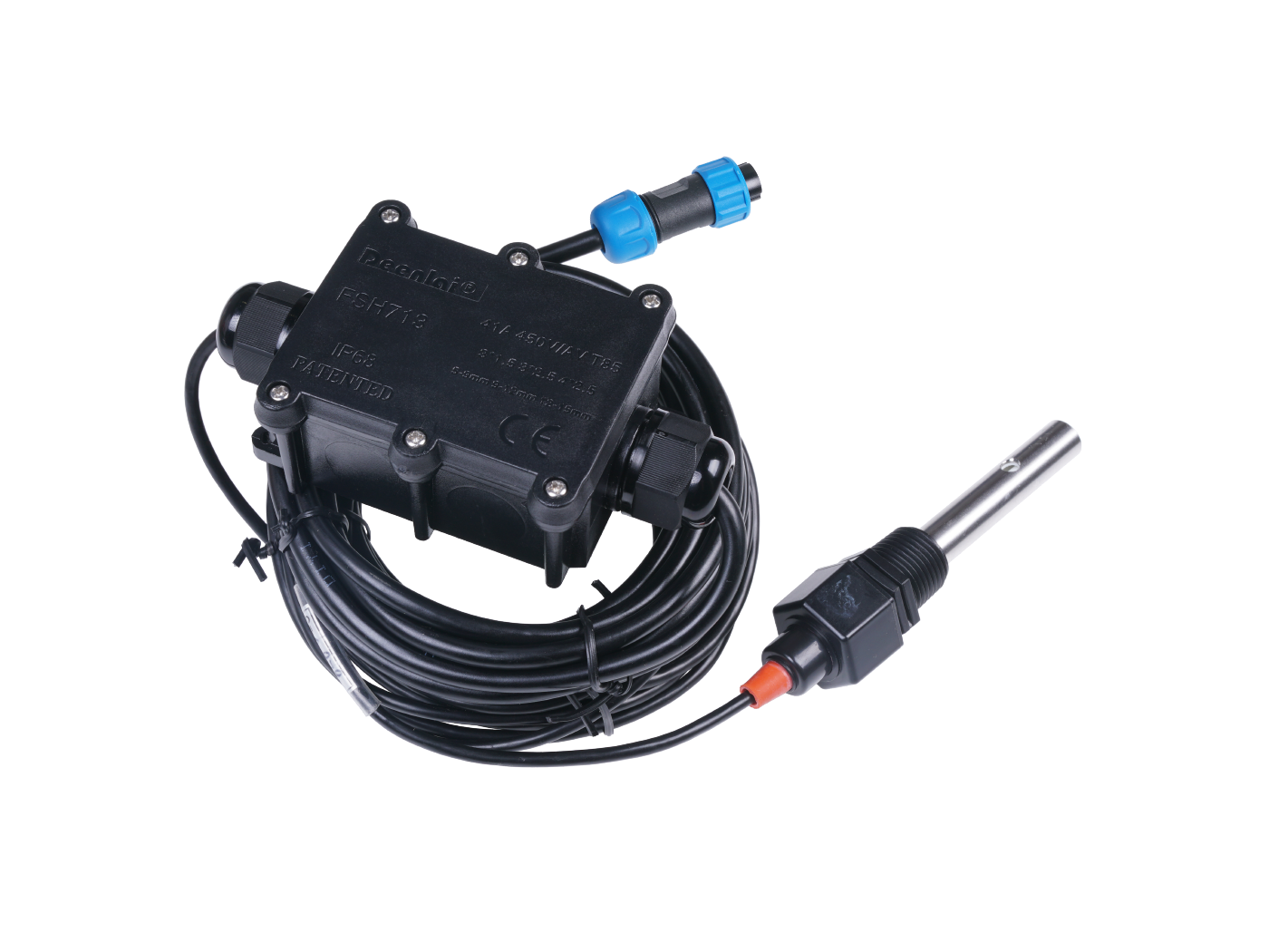 Industrial EC & TDS Sensor MODBUS-RTU RS485 & 0-2V Analog Voltage with waterproof aviation connector - Image 2