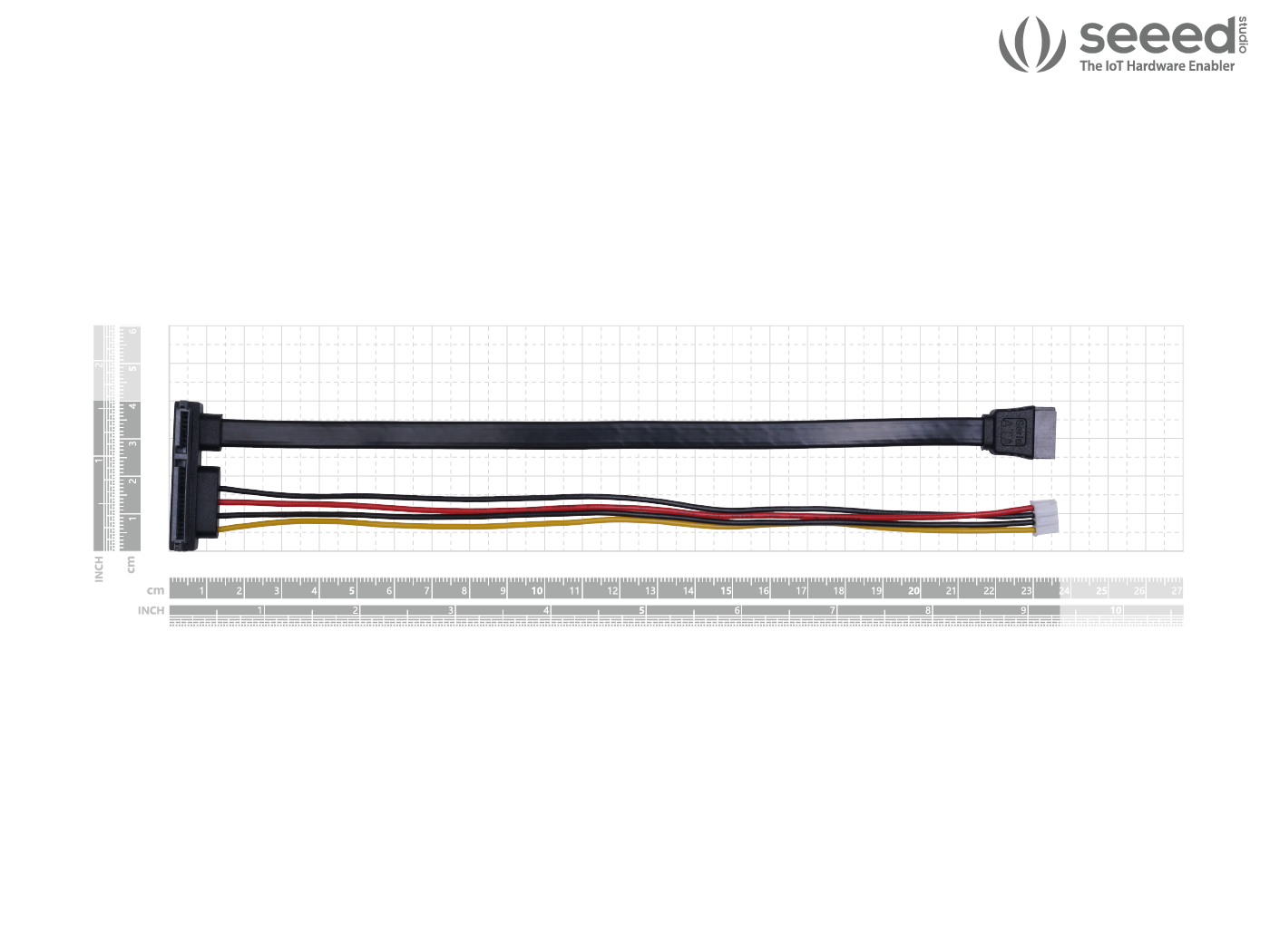4-Pin Power & SATA Data to SATA 22Pin(7+15Pin) Cable for ODYSSEY - X86J4105 – 26AWG/ 200mm line length - Image 5