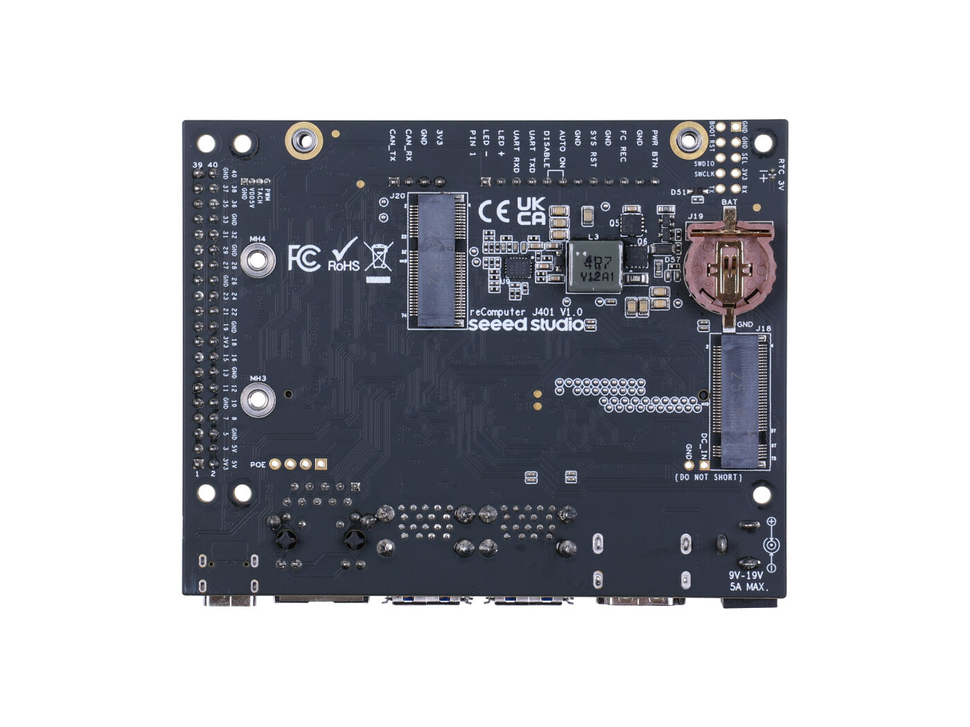 reComputer J401 - Open-source carrier board for Jetson Orin Nano/Orin NX (without power adapter) - Image 4