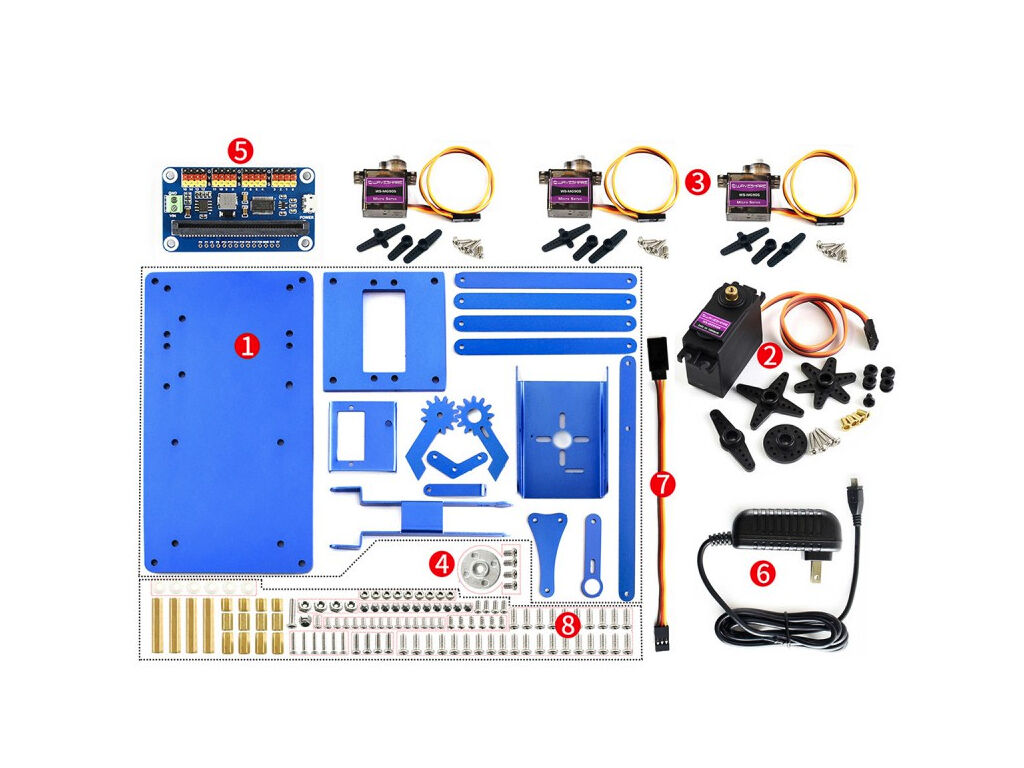 Waveshare 4-DOF Metal Robot Arm Kit for micro:bit, Bluetooth version - Image 2