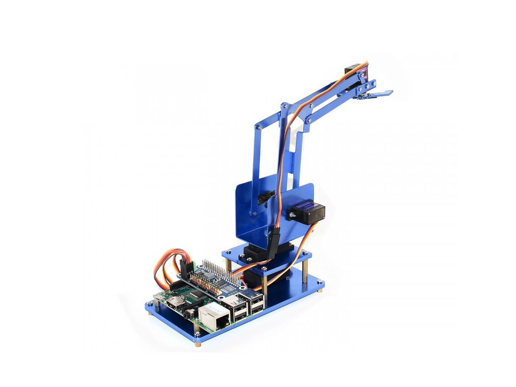 Waveshare 4-DOF Metal Robot Arm Kit for Raspberry Pi, Bluetooth+WiFi version - Image 3