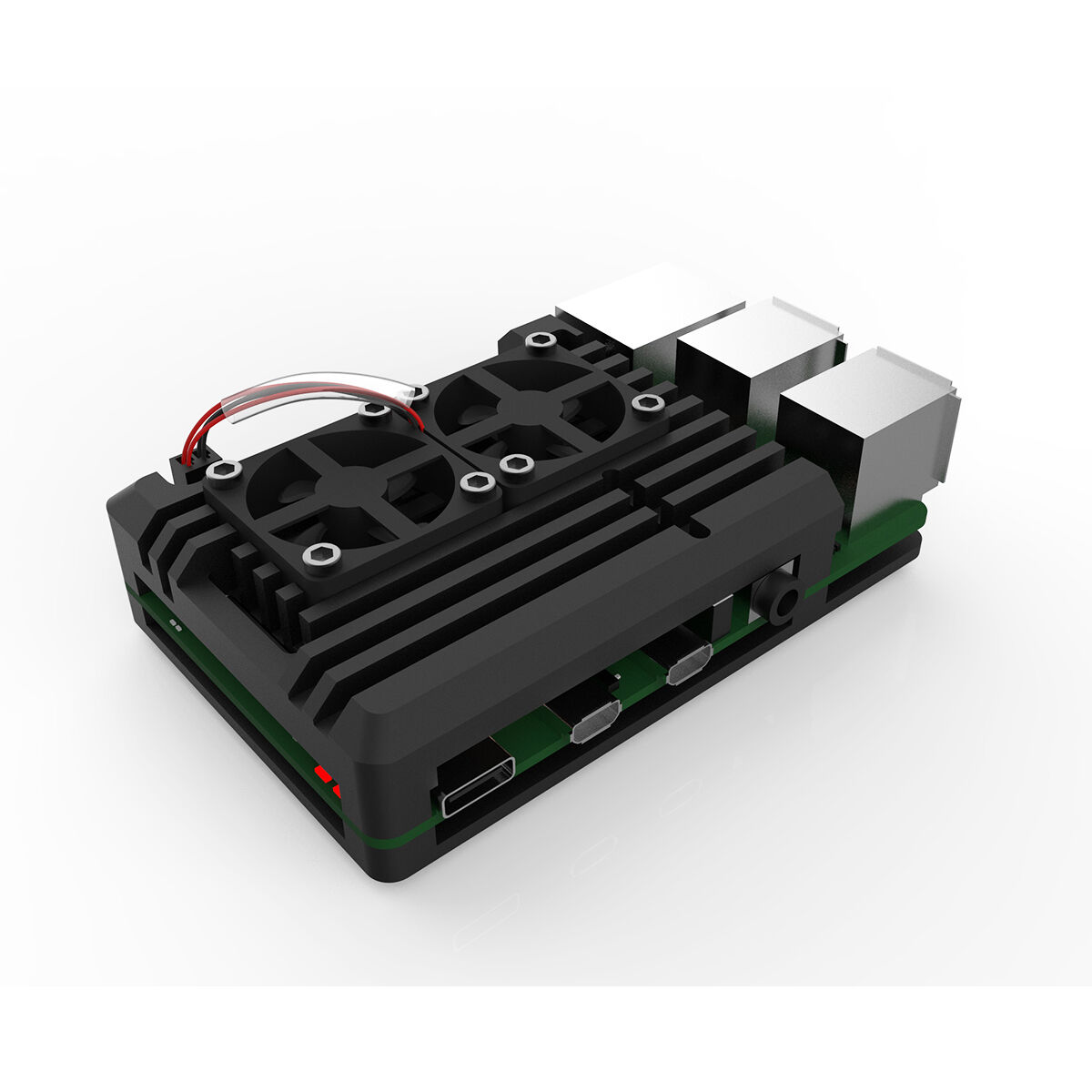 Armor Aluminum Metal Case with Dual Fans for Raspberry Pi (Support Pi 4) - Image 4