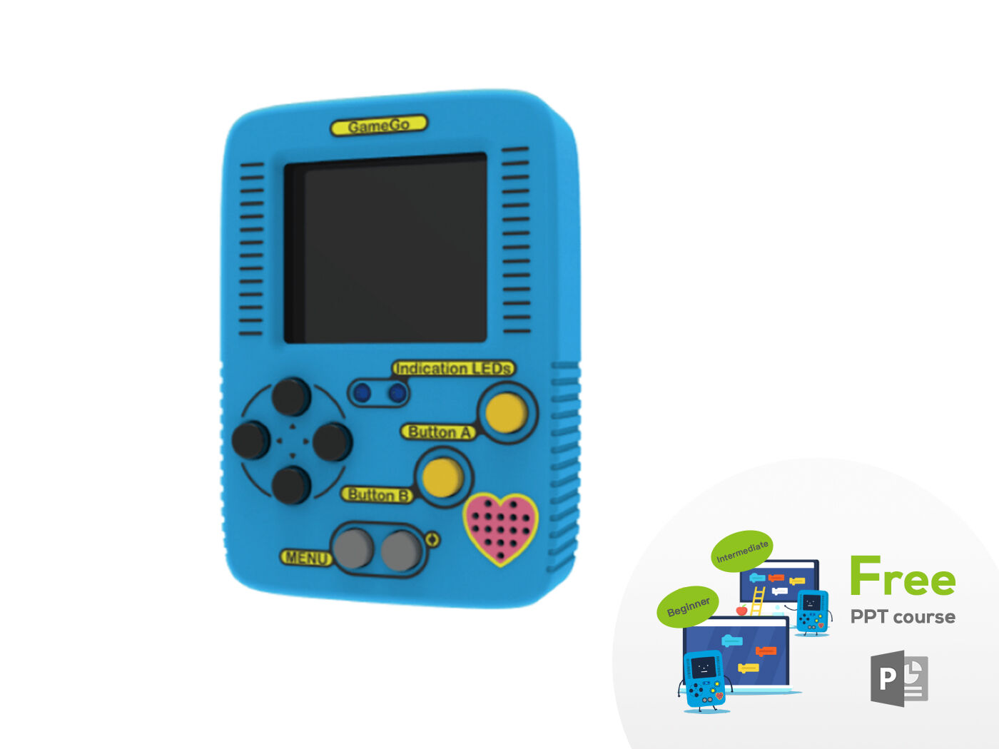 GameGo - handheld console, code your own games with MakeCode with Free Course - Image 2