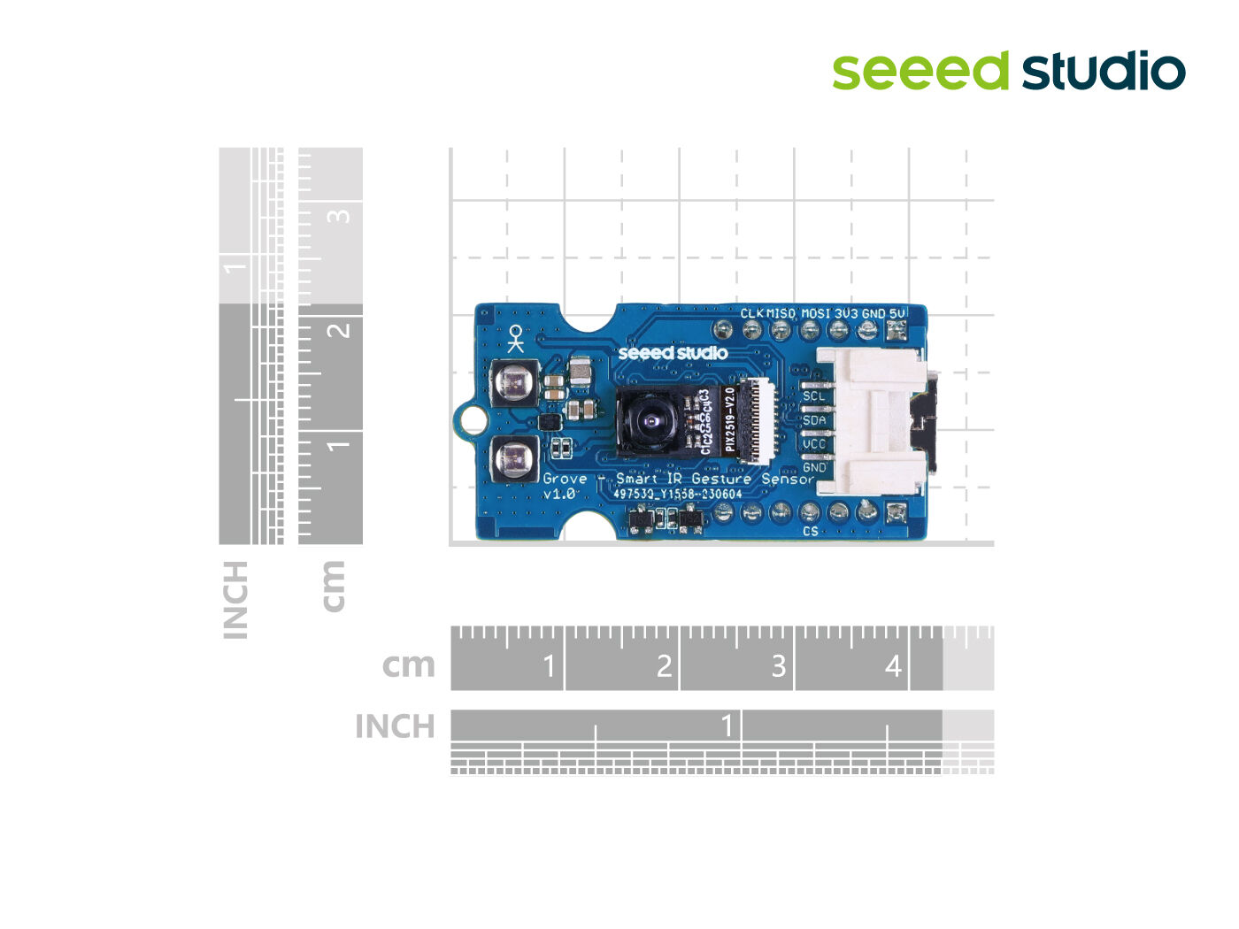 Grove Akıllı IR Hareket Sensörü, kızılötesi kamera sensörü, AI algoritması, 15'ten fazla hareket algılama, I2C, SPI, Grove, XIAO, Type-C bağlantısını destekler, 3.3V/5V - Görsel 6