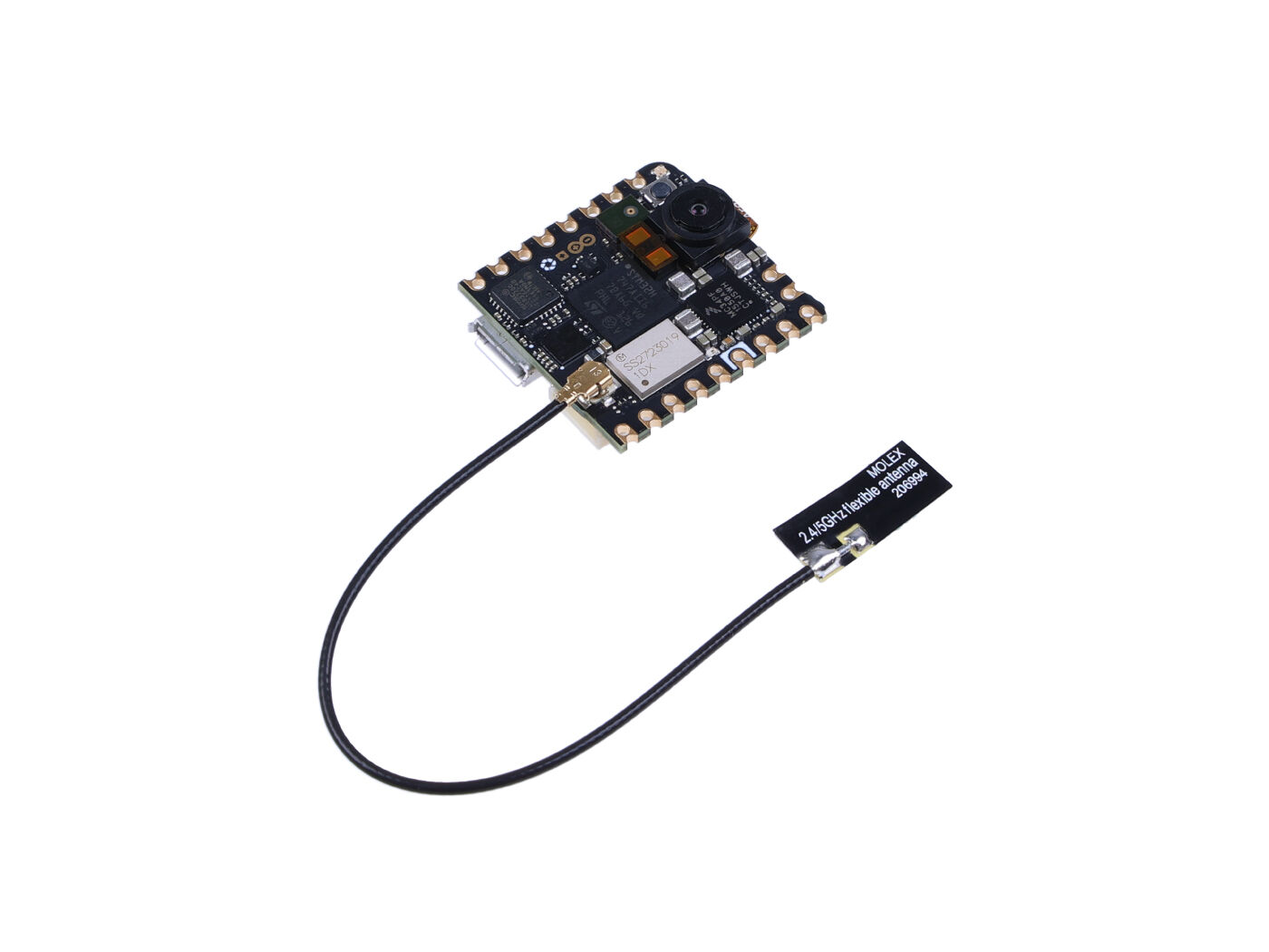 Arduino Nicla Vision - Dual Arm® Cortex® M7/M4, NXP SE050C2 Kripto çipi, Wi-Fi, Bluetooth®, 2 MP Renkli Kamera, 6-Deklemli IMU, Mesafe/Zaman Uçuş sensörü, Mikrofon - Görsel 6