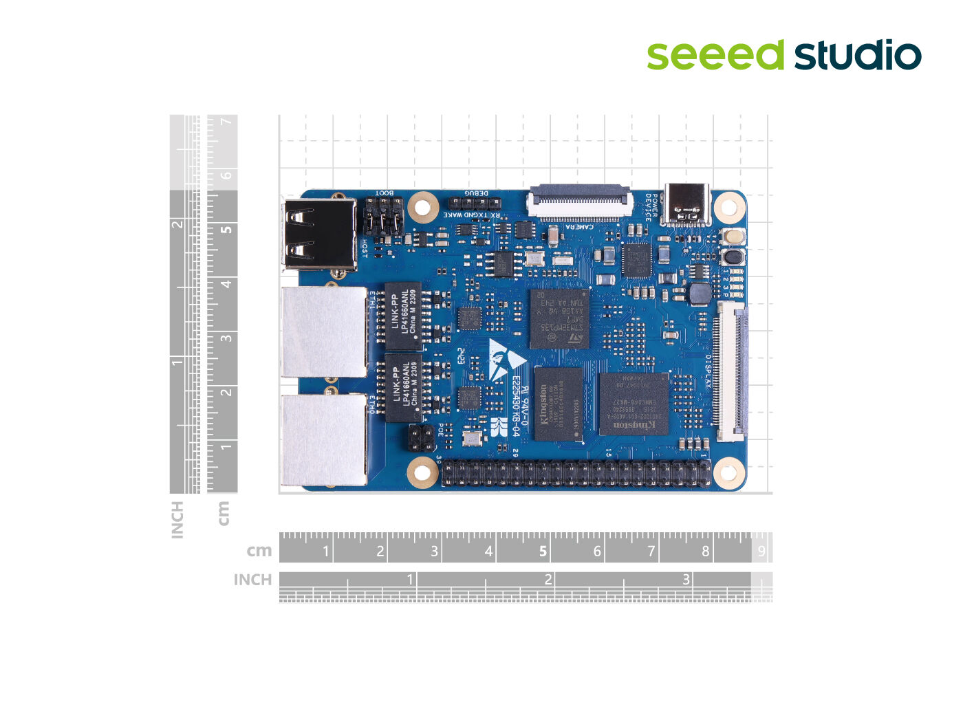 ODYSSEY- STM32MP135D eMMC ile, Cortex-A7 STM32, Yocto/Buildroot OS, WoL destekli Ethernet portları, USB Type-A, CSI, LCD, 4Gb DRAM, TF kart yuvası, PoE - Görsel 6