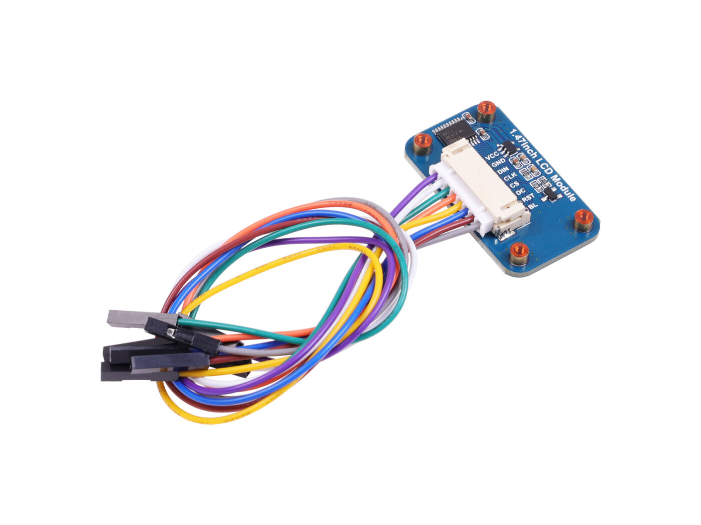 1.47inch LCD Display Module, Rounded Corners, 172x320 Resolution, SPI Interface, support Raspberry Pi, Arduino, STM32 - Image 6