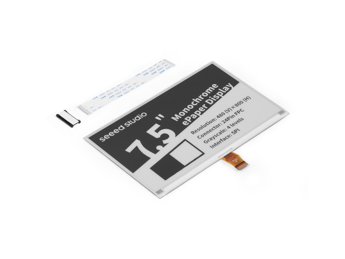 7.5" Monochrome eInk / ePaper Display with 800x480 Pixels, SPI interface, Support XIAO/Arduino - Image 5
