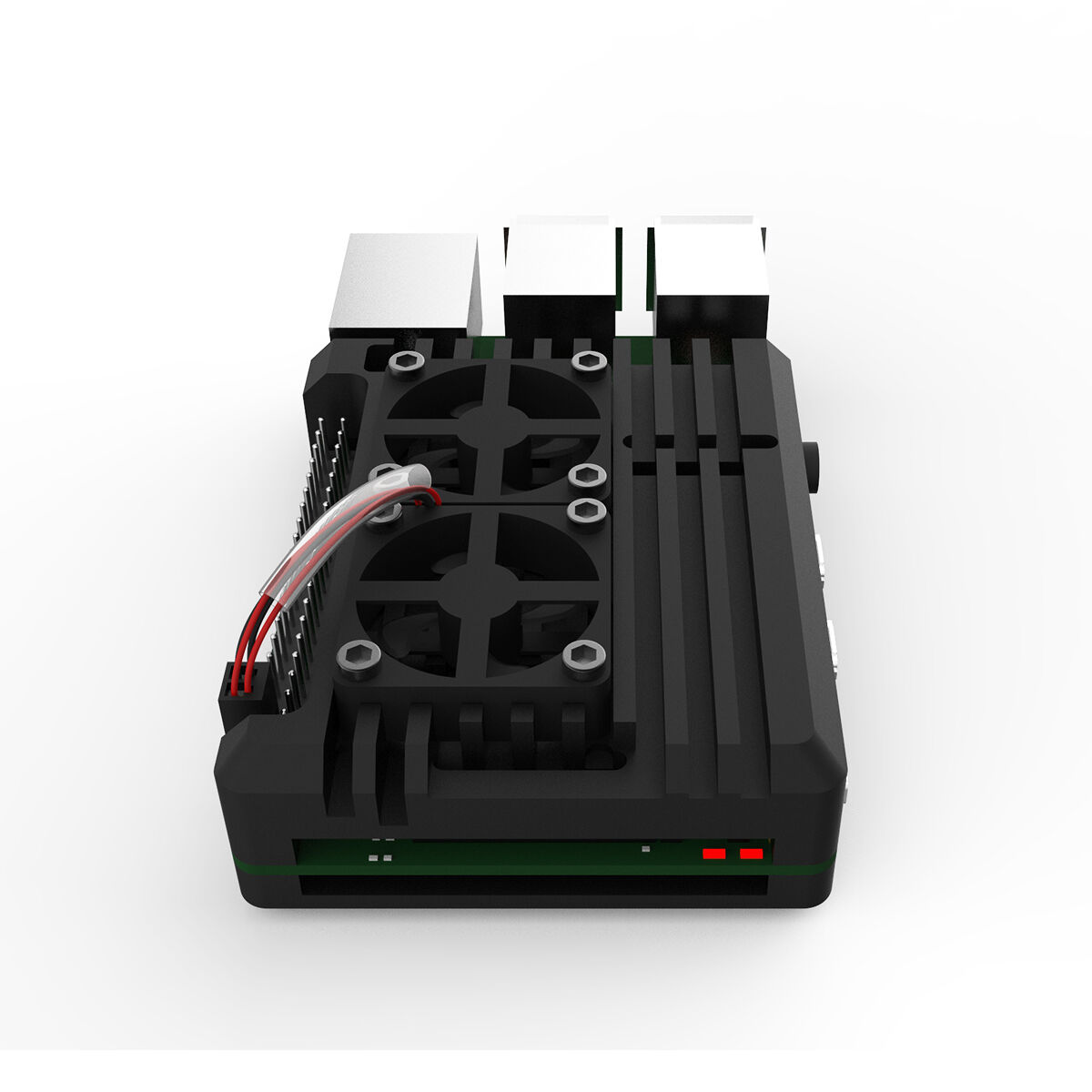 Armor Aluminum Metal Case with Dual Fans for Raspberry Pi (Support Pi 4) - Image 2