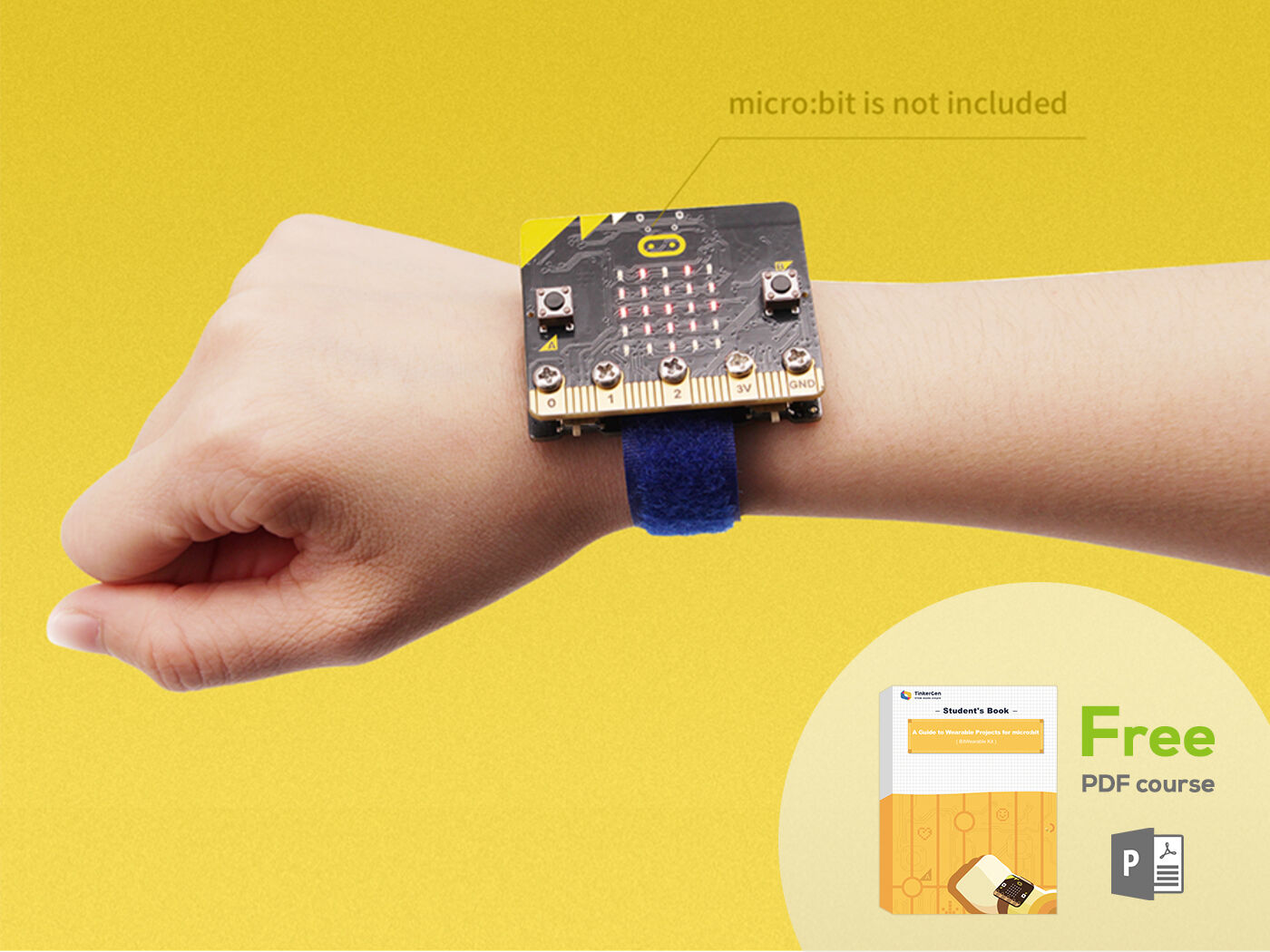 BitWearable Kit - Smartwatch with Strap for Micro:bit with Free Course - Image 2