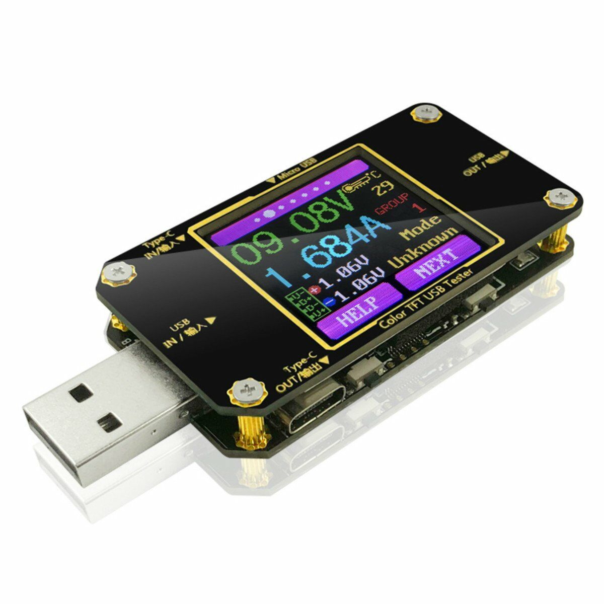 Wireless bluetooth online TFT Color Type-C & USB Tester - Image 2