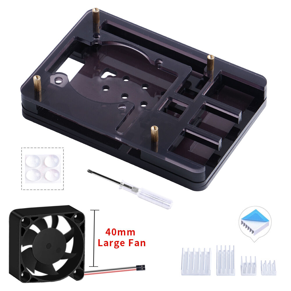 Black Case with Single Fan (Support Pi 4B) - Image 4