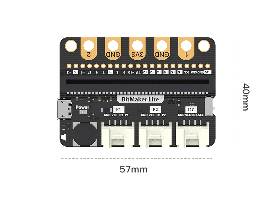 BitMaker Lite - Grove Expansion Board for Micro:bit (3 Grove Ports) - Image 4