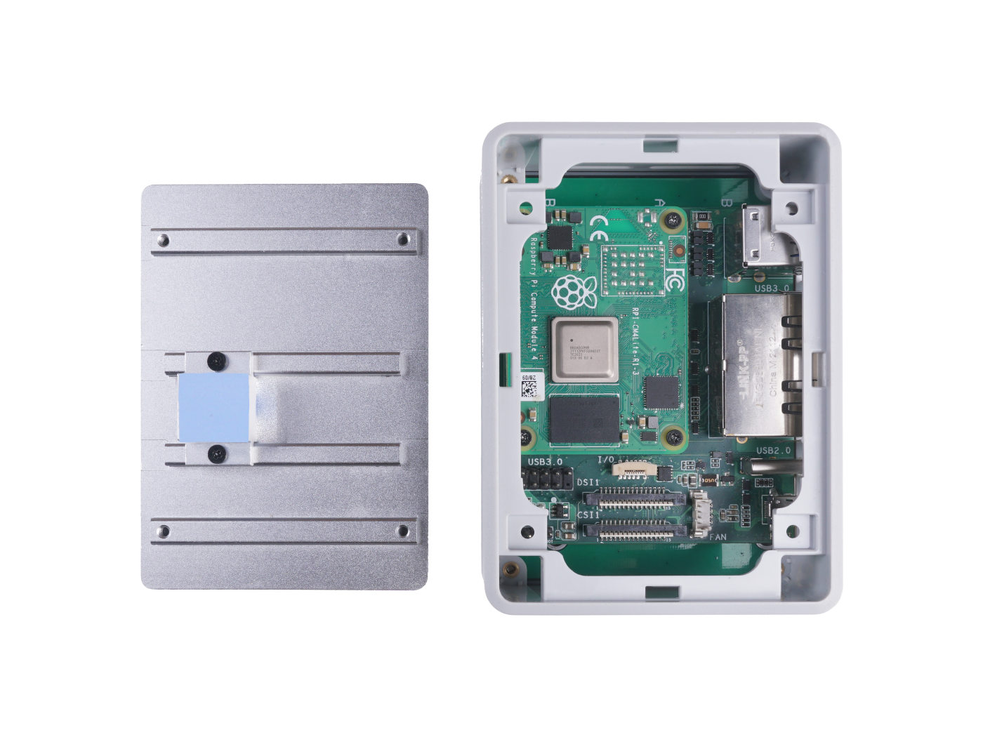 Aluminum Alloy CNC Passive Cooling Cover Case for Raspberry Pi CM4 Dual Gigabit Ethernet Carrier Board - Image 8