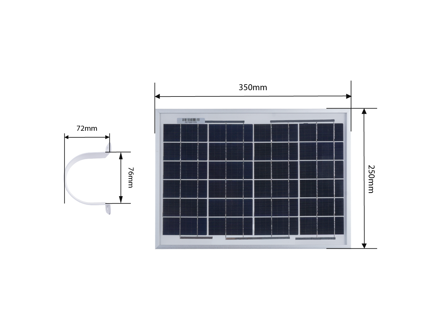 High-efficiency Waterproof PV-12W Solar Panel, w/ Brackets for Easy Installation - Image 7