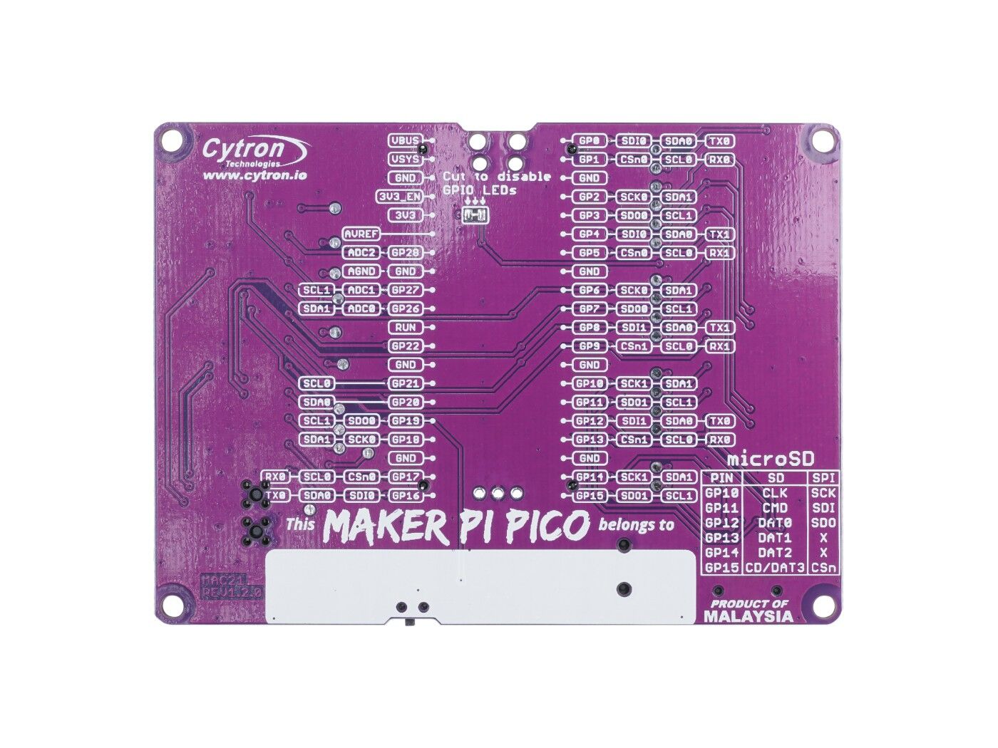Maker Pi Pico Base (without Raspberry Pi Pico) - Image 3