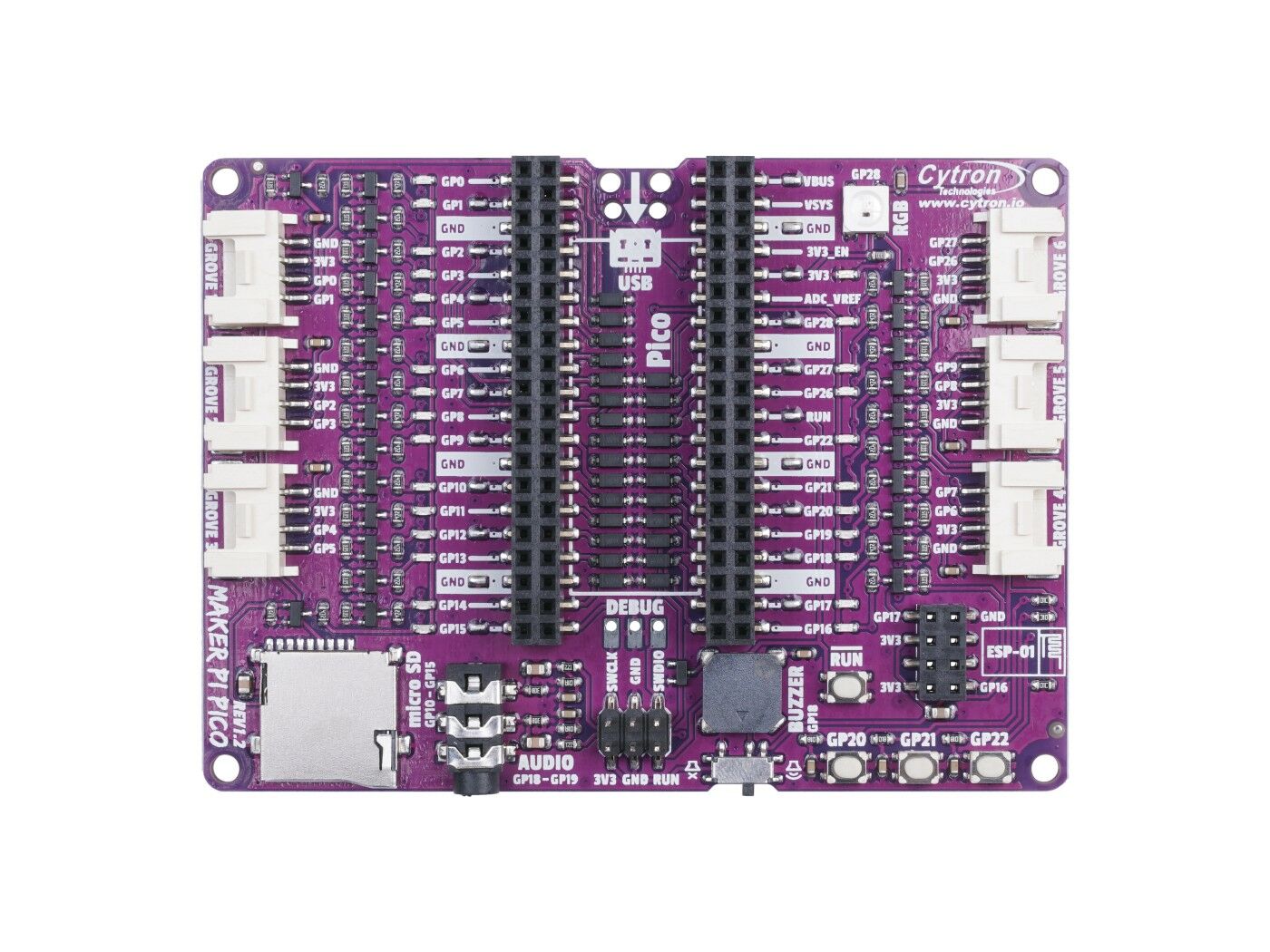 Maker Pi Pico Base (without Raspberry Pi Pico) - Image 2