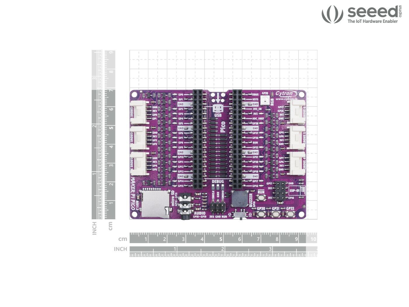 Maker Pi Pico Base (without Raspberry Pi Pico) - Image 4