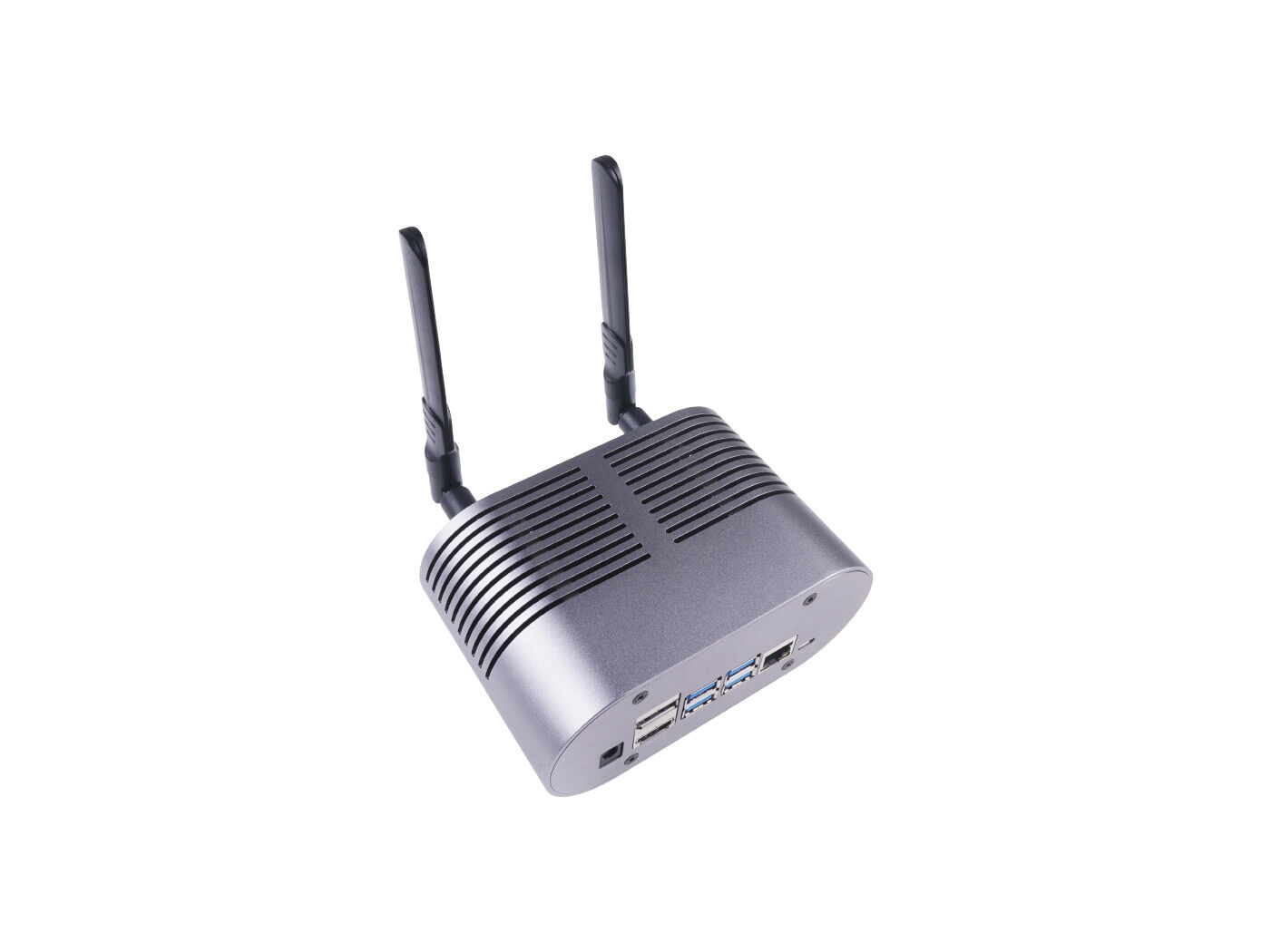 Jetson SUB Mini PC-Silver with Jetson Xavier NX module, Aluminium case with heatsink, 128GB SSD, WiFi, Antennas and pre-installed JetPack System