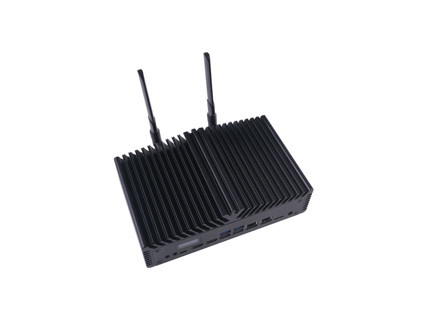 Jetson SUB Mini PC-Black with Jetson Xavier NX module, OLED screen, passive heat dissipation design, no-fan designing, 256GB SATA SSD, WiFi, Antennas and pre-installed JetPack System - Image 2