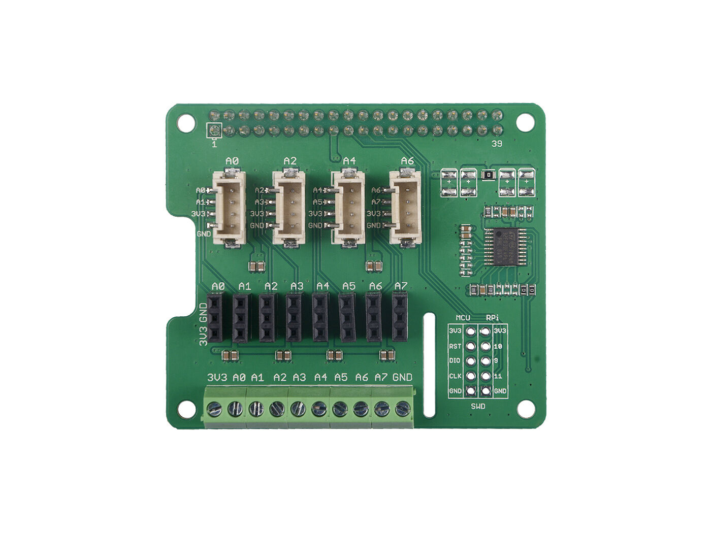 STM32F030 8-Channel 12-Bit ADC for Raspberry Pi - Image 2