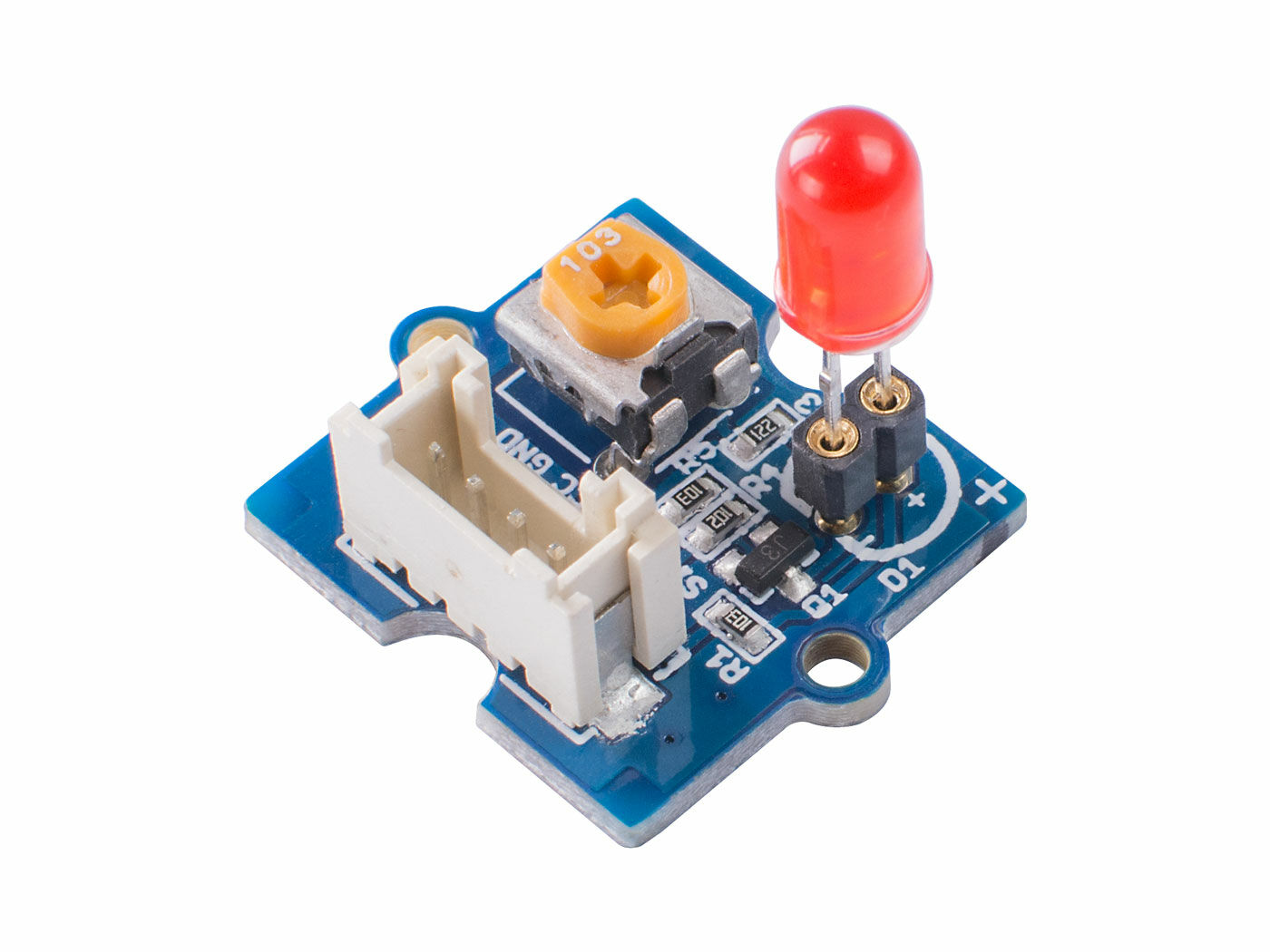 Grove - LED Pack on-board potentiometer with red, green, blue, and white LEDs - Image 2