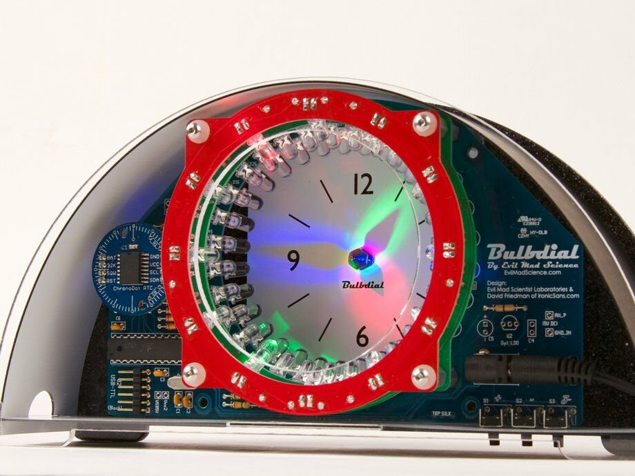 Bulbdial Clock Kit - LED desk&mantle shadow clock soldering kit