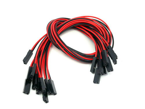 2 pin dual-female jumper wire - 300mm （10 PCs pack)