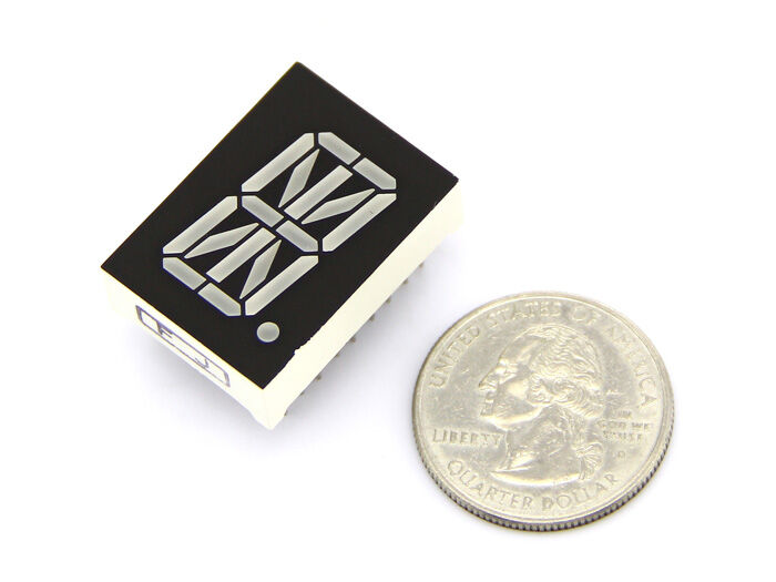 0.8 Inch 16 Segment LED Yellow Green - Common Anode - Image 3