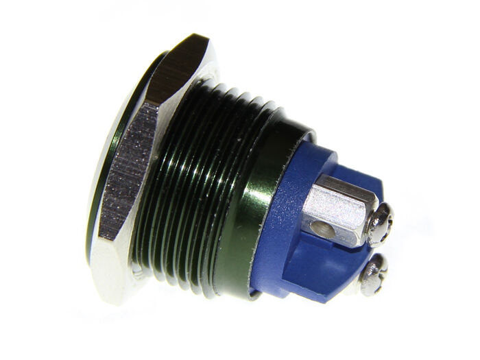 16mm Anti-vandal Metal Push Button - Dark Green - Image 3