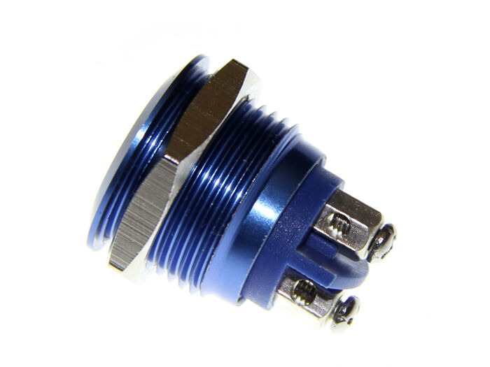 16mm Anti-vandal Metal Push Button - Royal Blue - Image 3