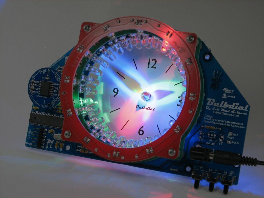 Bulbdial Clock Kit - LED desk&mantle shadow clock soldering kit - Image 3