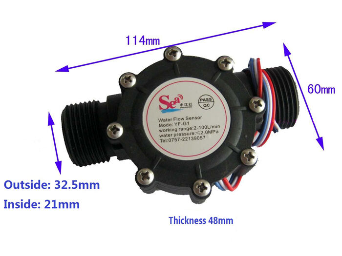 G1" Water Flow Sensor - Image 2