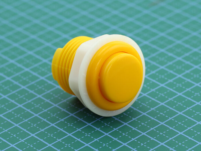 27.5mm Arcade Game Push Button - Yellow - Image 2