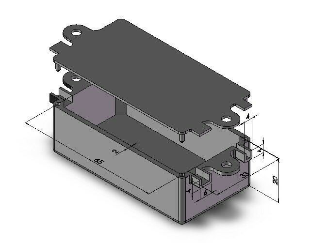 General Plastic Case 22x37x65 mm - Image 2