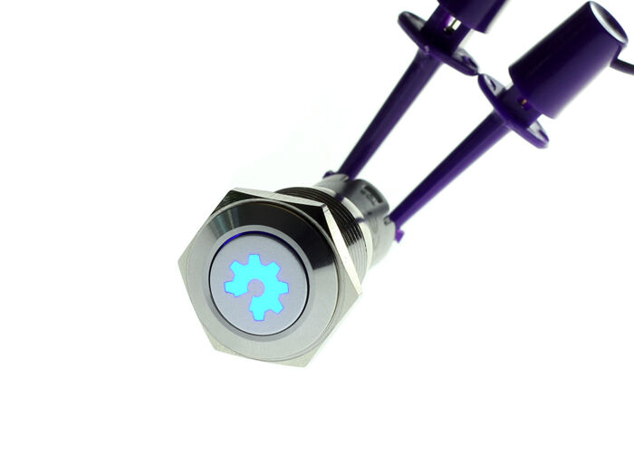 Turn On Open Hardware - Metal Push Button With OSH Logo - Image 2