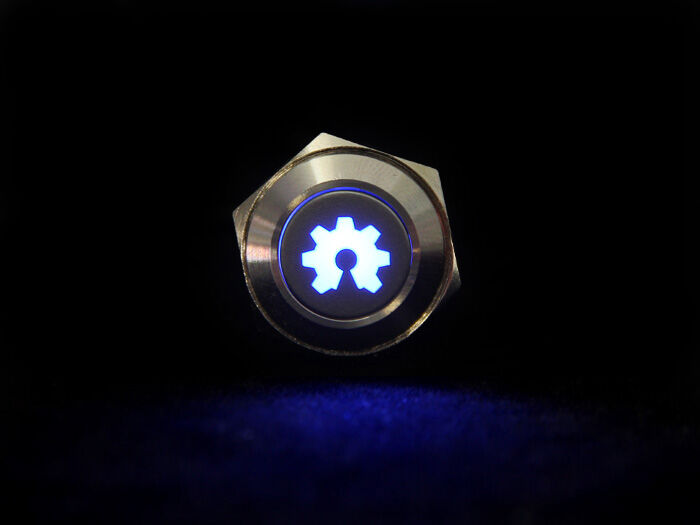 Turn On Open Hardware - Metal Push Button With OSH Logo - Image 3