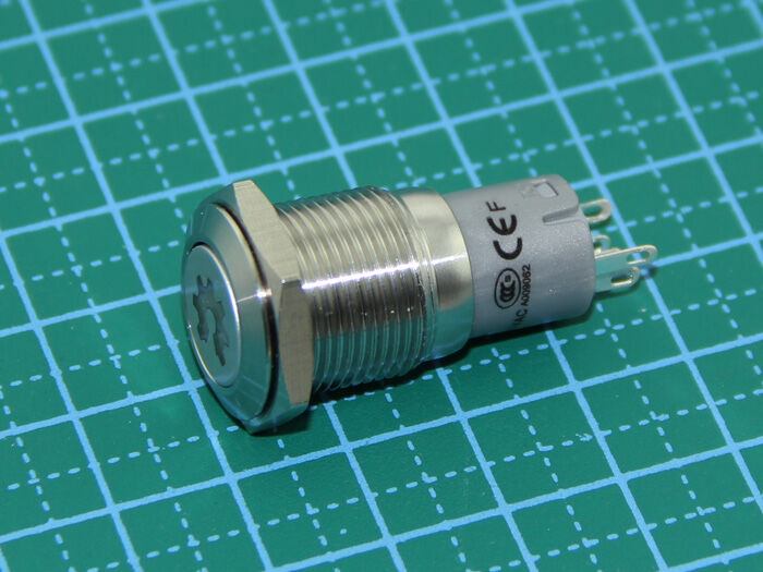 Turn On Open Hardware - Metal Push Button With OSH Logo - Image 4